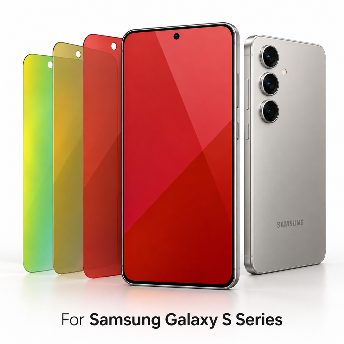 Anti-Blue Light & Privacy Tempered Glass Screen Protector for iPhone & Samsung (2-Pack) — Gradient Iridescent Privacy Screen Protector