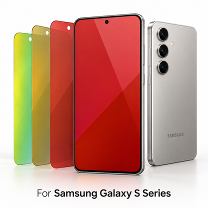 Anti-Blue Light & Privacy Tempered Glass Screen Protector for iPhone & Samsung (2-Pack) — Gradient Iridescent Privacy Screen Protector