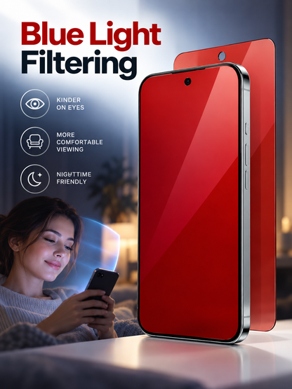 Anti-Blue Light & Privacy Tempered Glass Screen Protector for iPhone & Samsung (2-Pack) — Gradient Iridescent Privacy Screen Protector