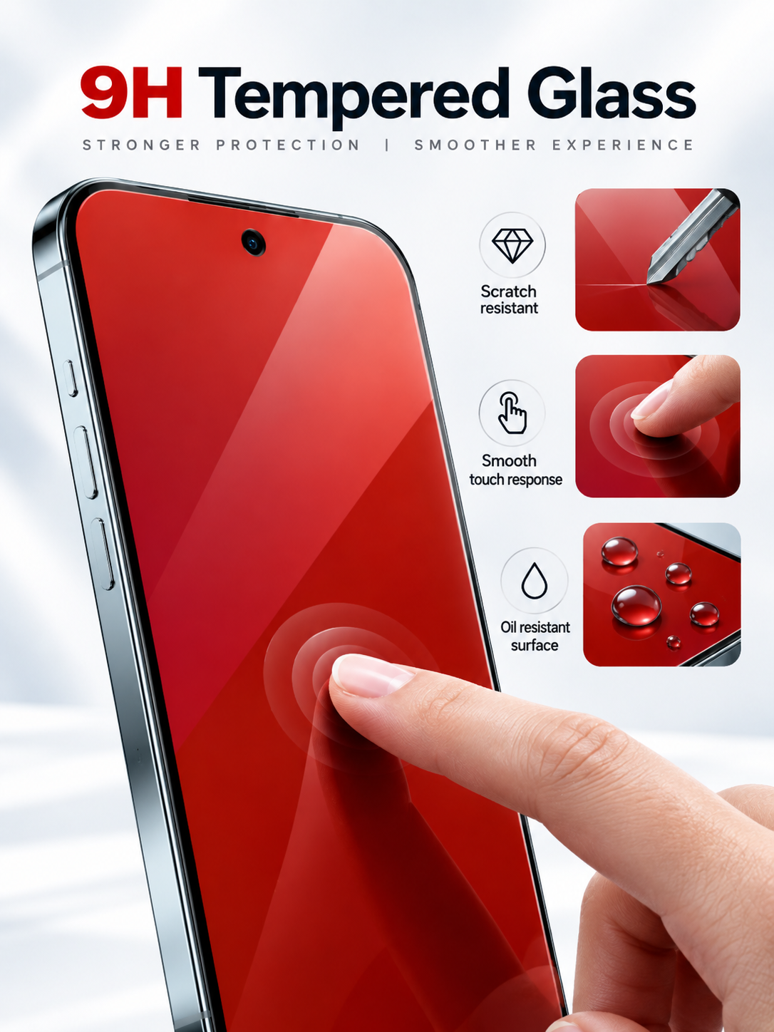 Anti-Blue Light & Privacy Tempered Glass Screen Protector for iPhone & Samsung (2-Pack) — Gradient Iridescent Privacy Screen Protector